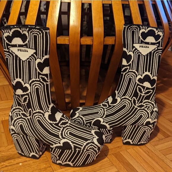 Prada Jacquard Deco Boots - Picture 7 of 11